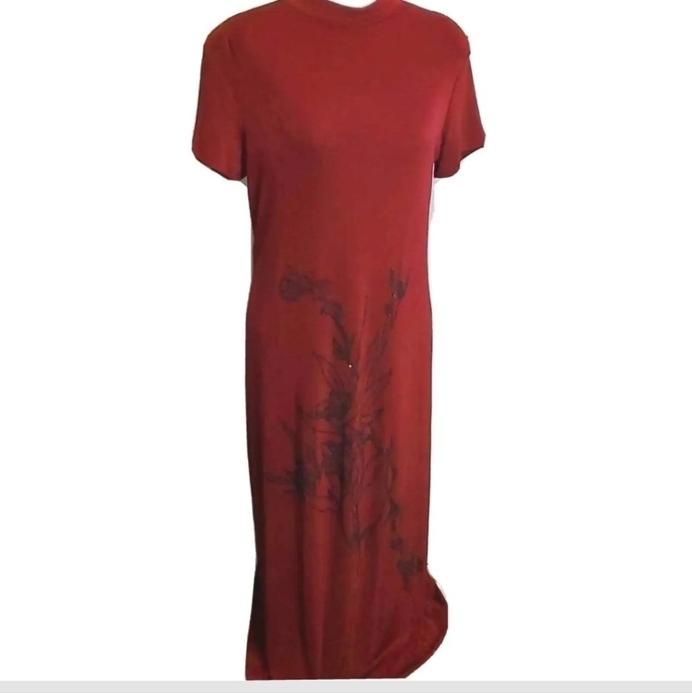 NWT Deadstock Vintage Y2K R.J. Collection Maxi Dress goth Dark Romatic 14